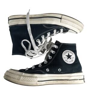 CONVERSE! CHUCK TAYLOR ALL STAR BLACK/WHITE HIGH TOP, LACE UP SNEAKERS! SZ 7.5
